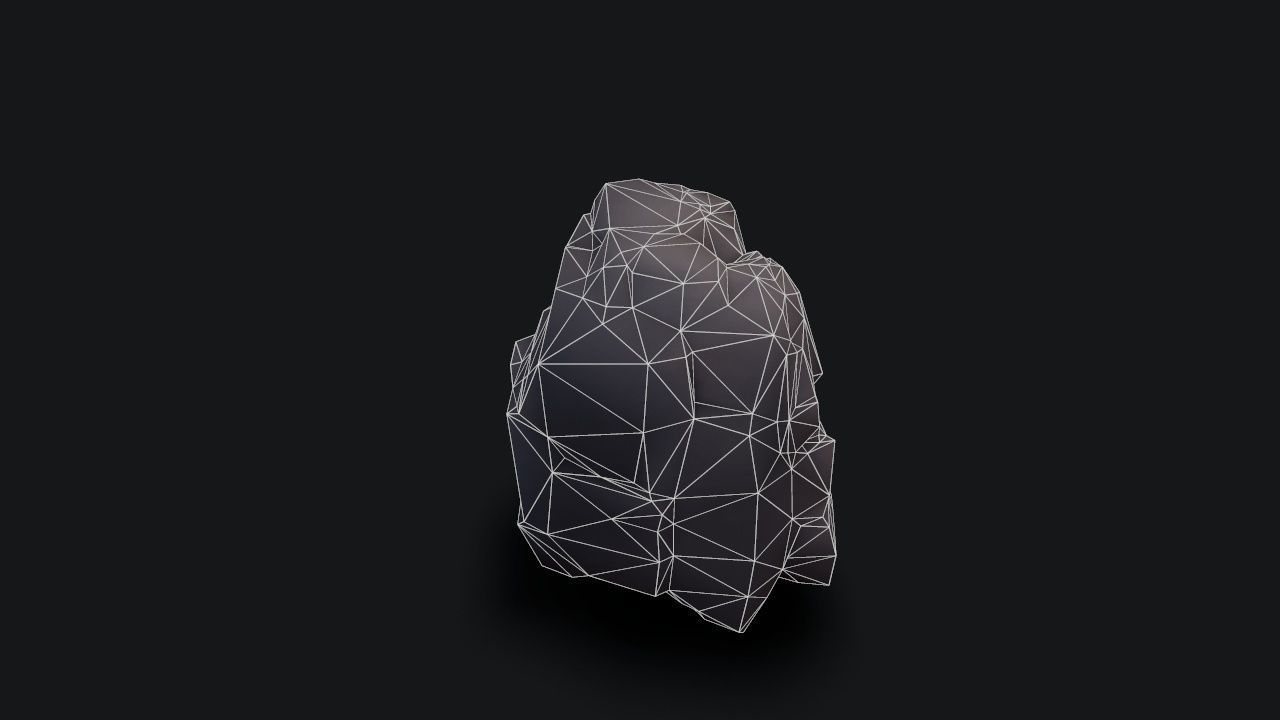 stylizedCliff cloak Low-poly 3D model_16