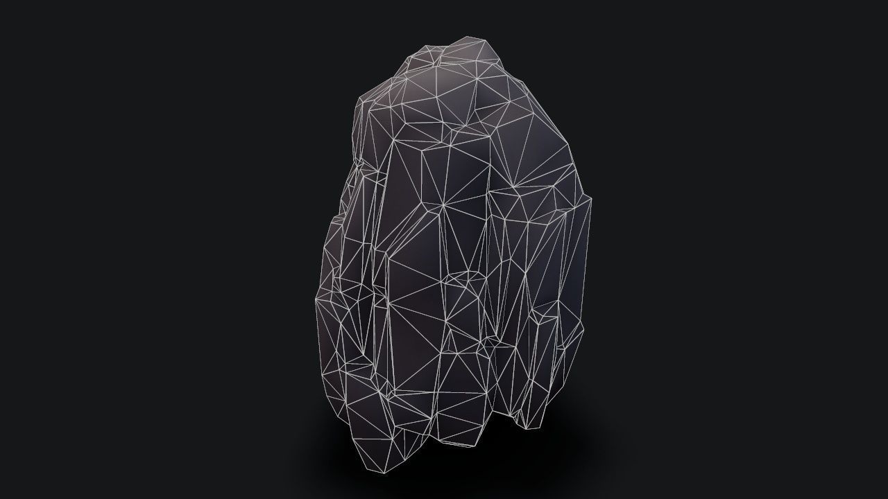 stylizedCliff cloak Low-poly 3D model_17