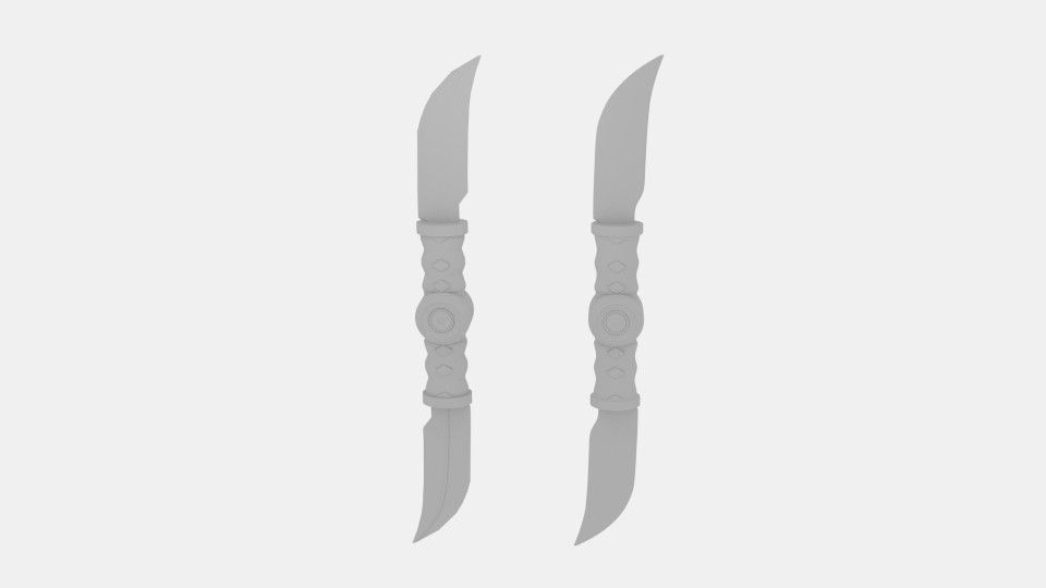 Stealth Strike Ninja Weapon Low-poly 3D model_5