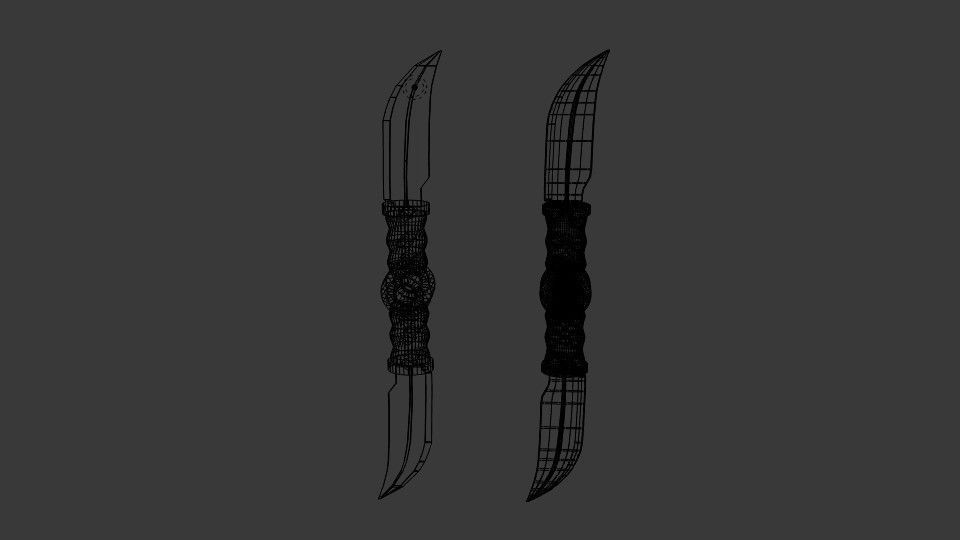 Stealth Strike Ninja Weapon Low-poly 3D model_4