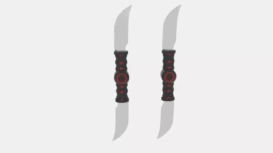 Stealth Strike Ninja Weapon Low-poly 3D model_0