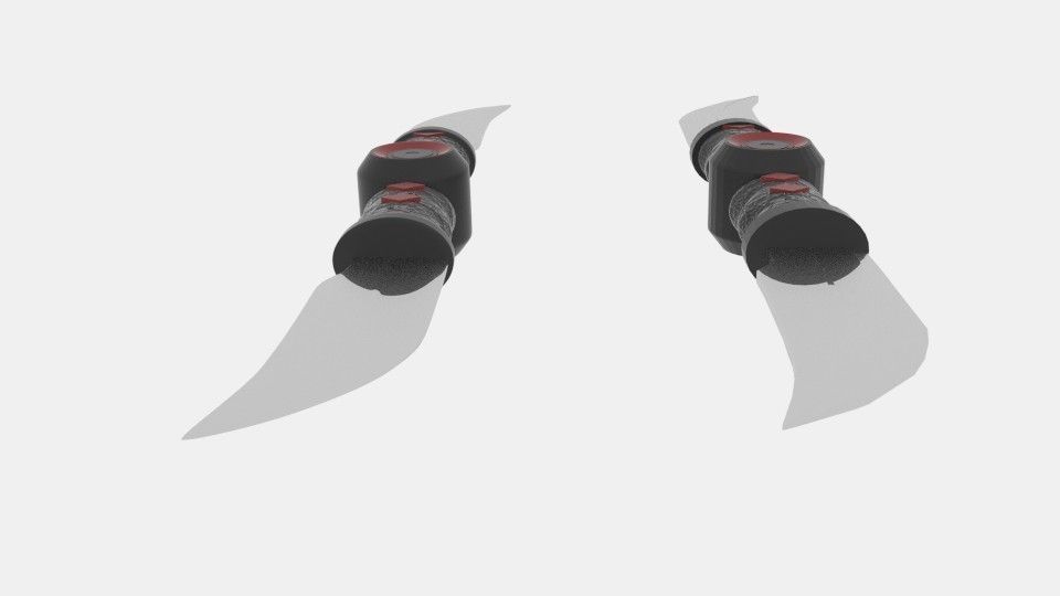 Stealth Strike Ninja Weapon Low-poly 3D model_2