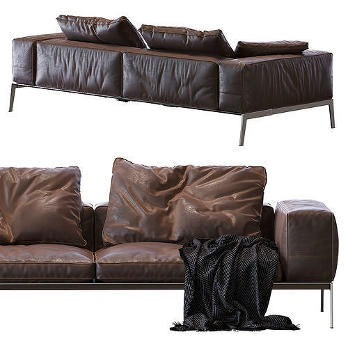 Lifesteel Flexform Sofa 3D model 2