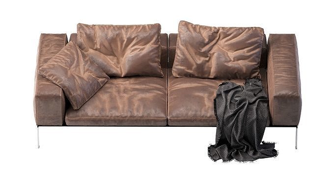 Lifesteel Flexform Sofa 3D model 7
