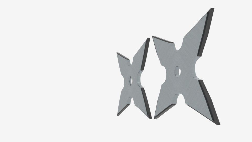 Mourning Star Ninja Shuriken Low-poly 3D model_2