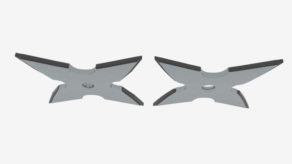 Mourning Star Ninja Shuriken Low-poly 3D model_5