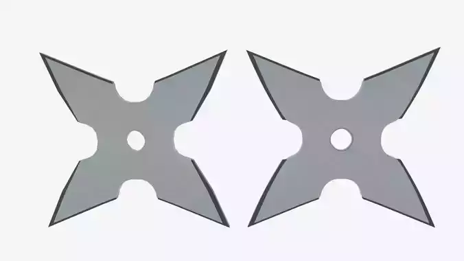 Mourning Star Ninja Shuriken Low-poly 3D model