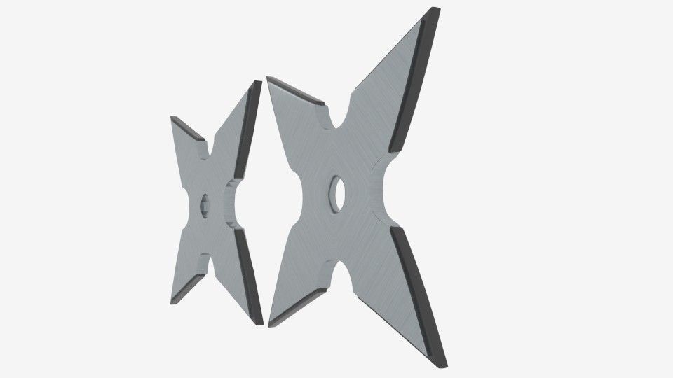 Mourning Star Ninja Shuriken Low-poly 3D model_1