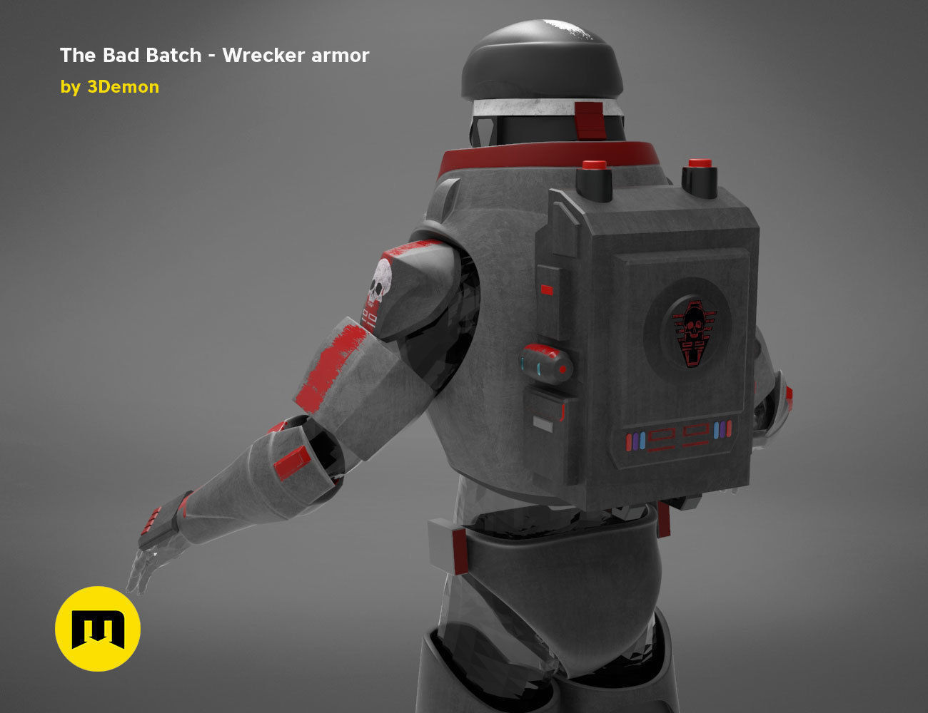 The Bad Batch Wrecker armor 3D print model_4