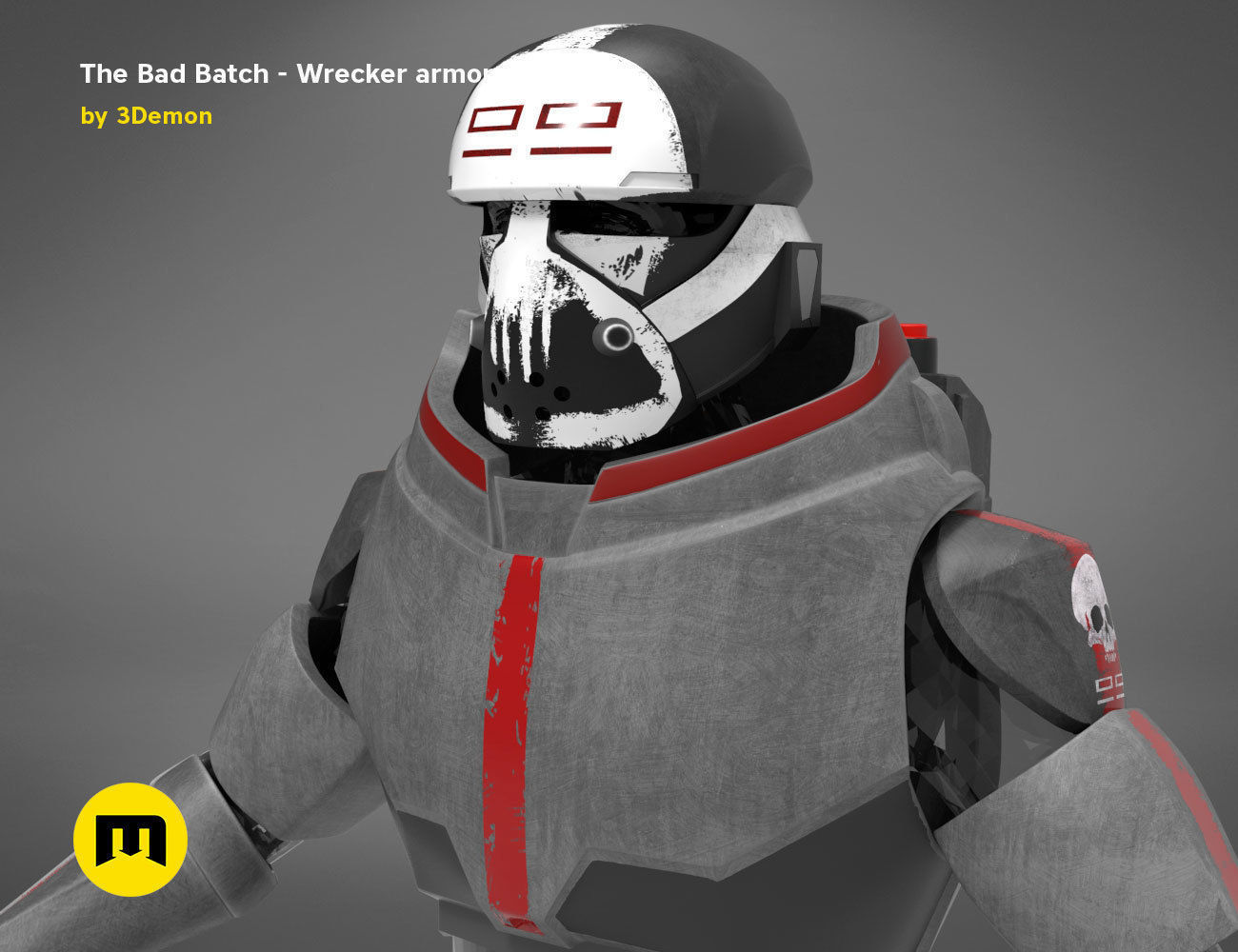The Bad Batch Wrecker armor 3D print model_2