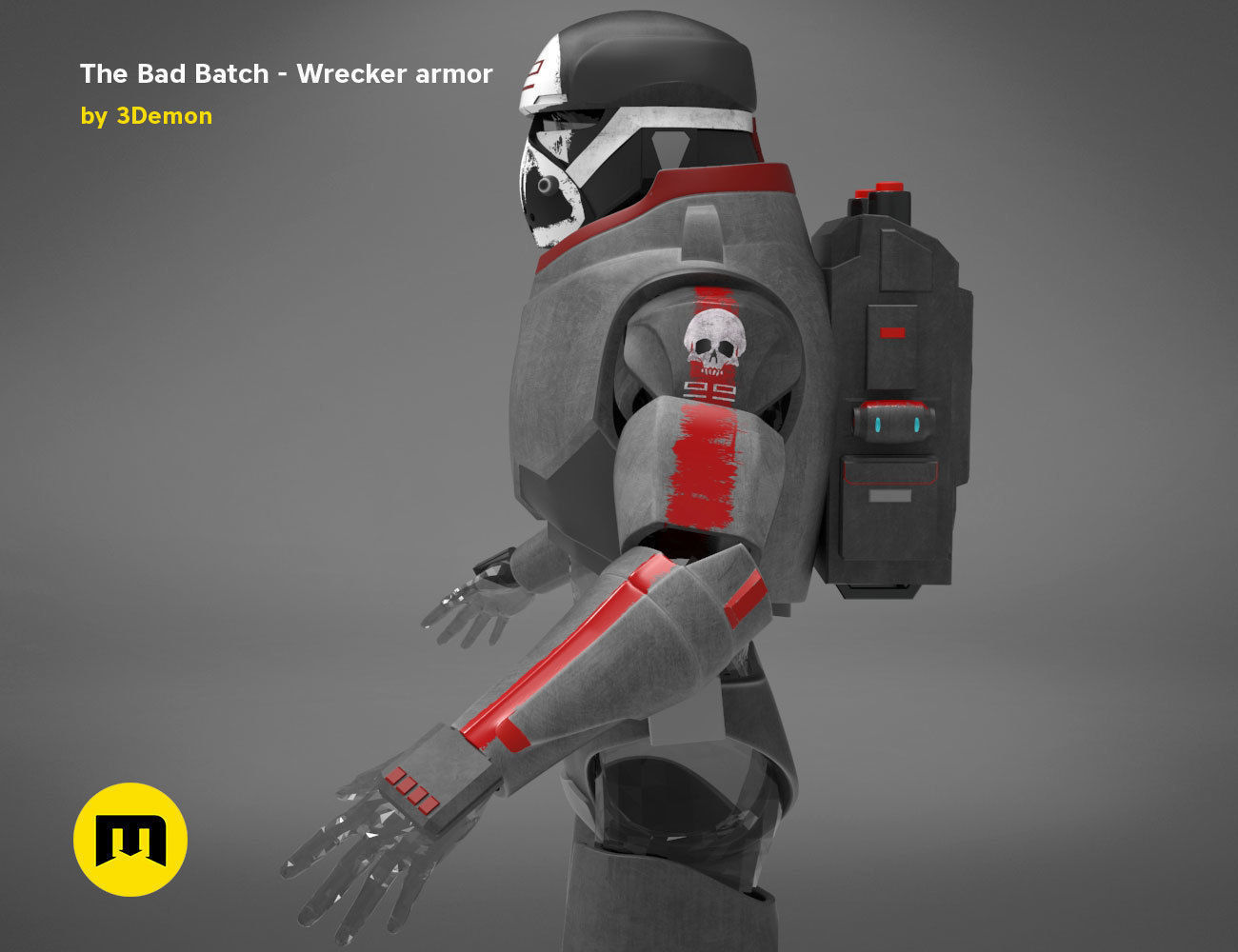 The Bad Batch Wrecker armor 3D print model_3