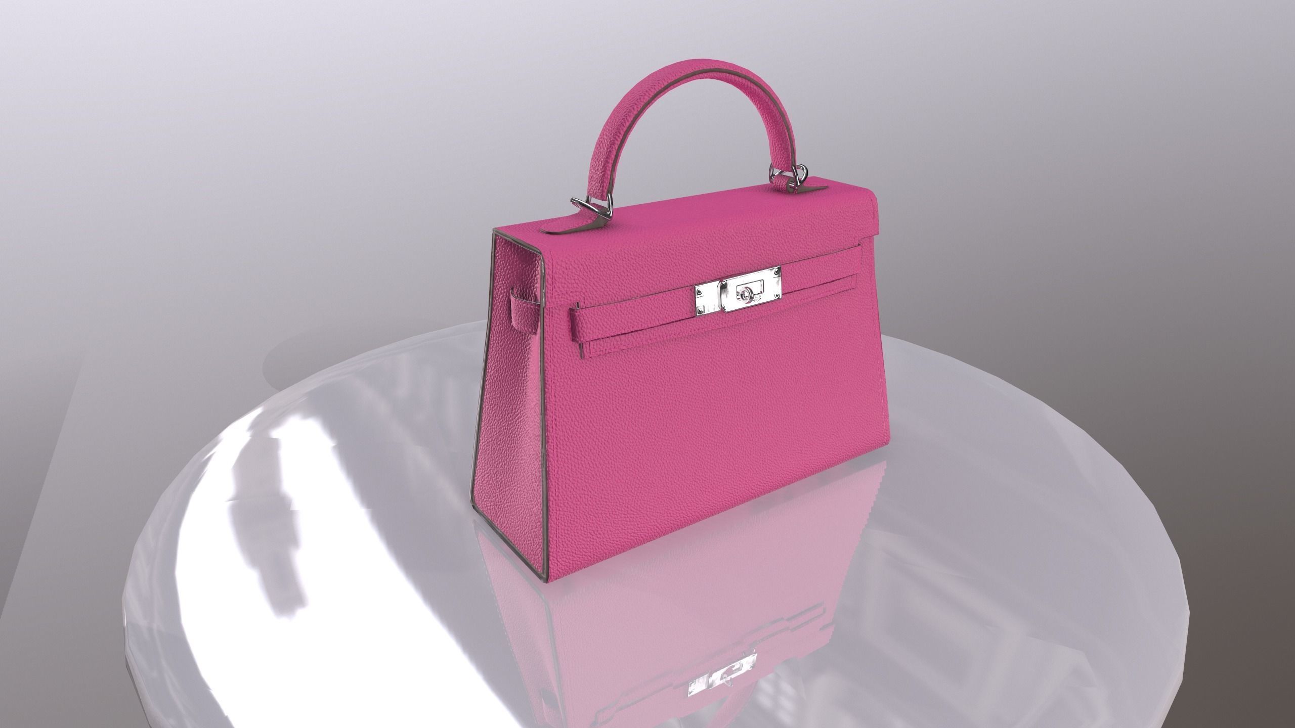 Woman Handbag Low-poly 3D model_11