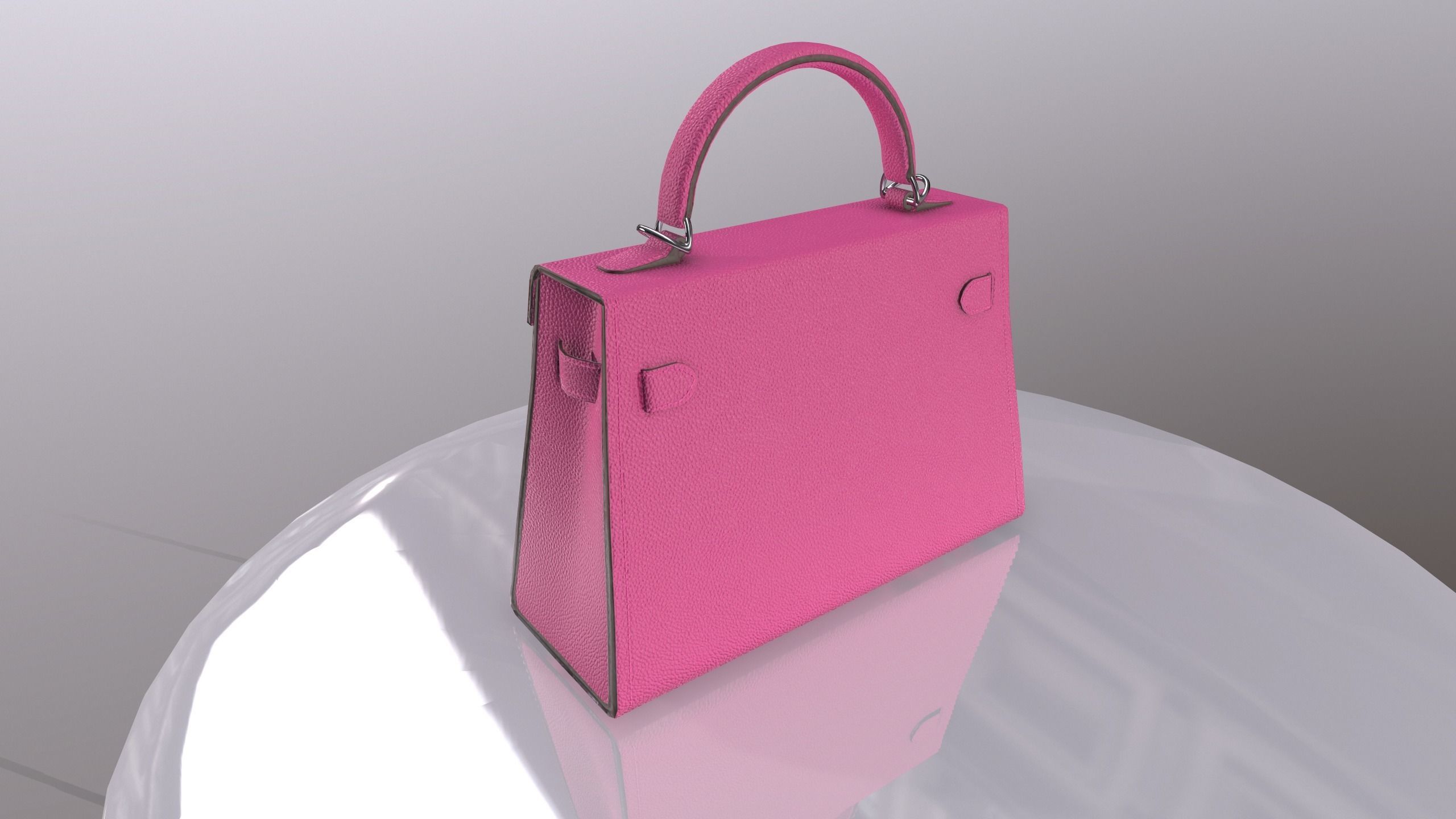 Woman Handbag Low-poly 3D model_5