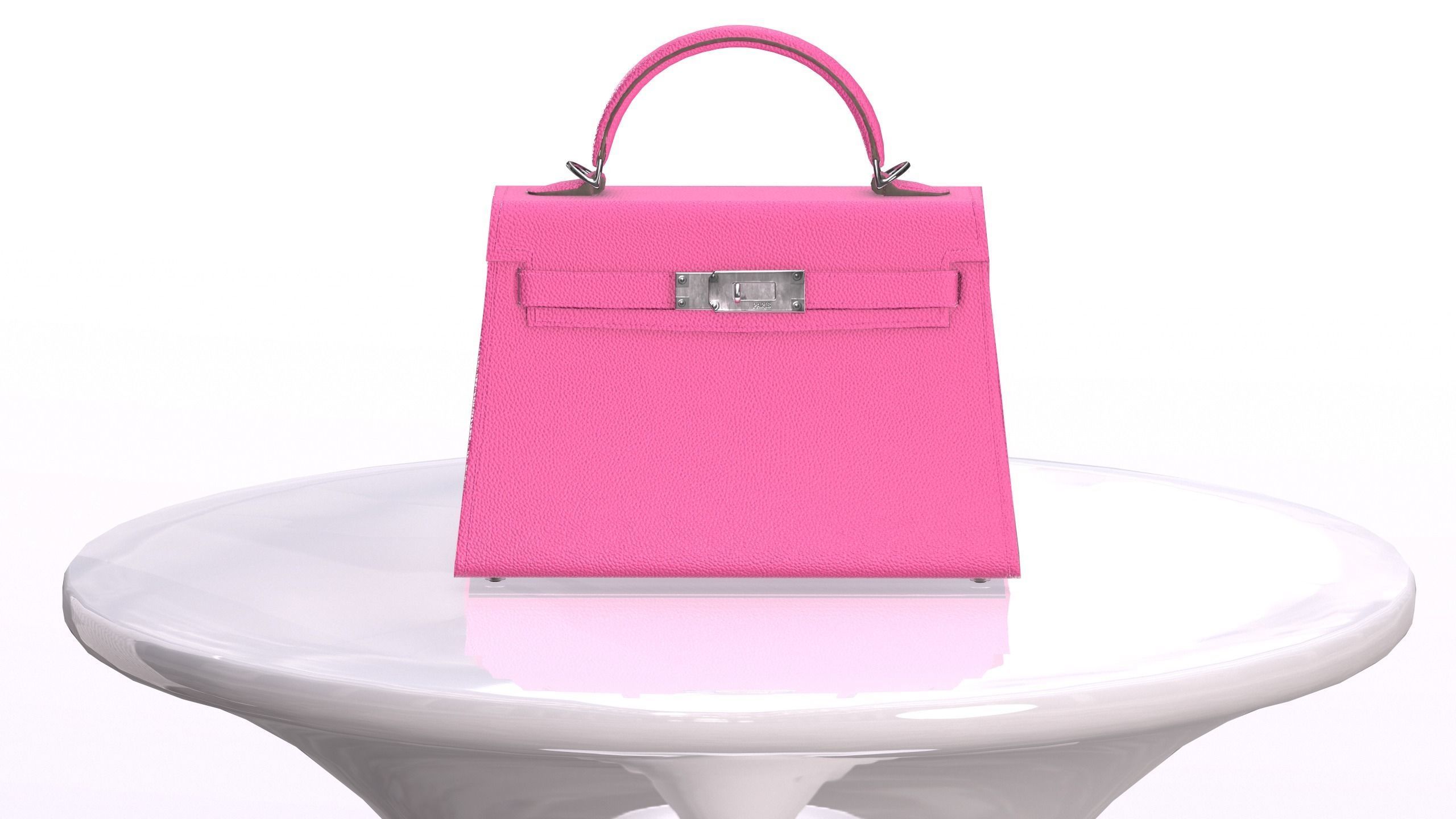 Woman Handbag Low-poly 3D model_9