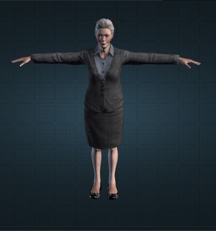 Elderly Couple 3D model_1