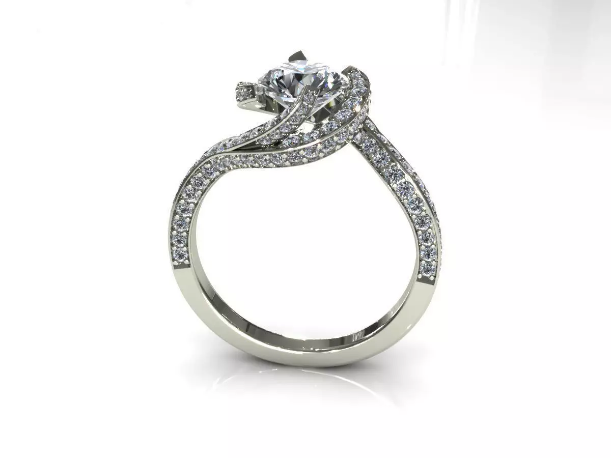 Diamond Ring Creative D00104 3D print model_0