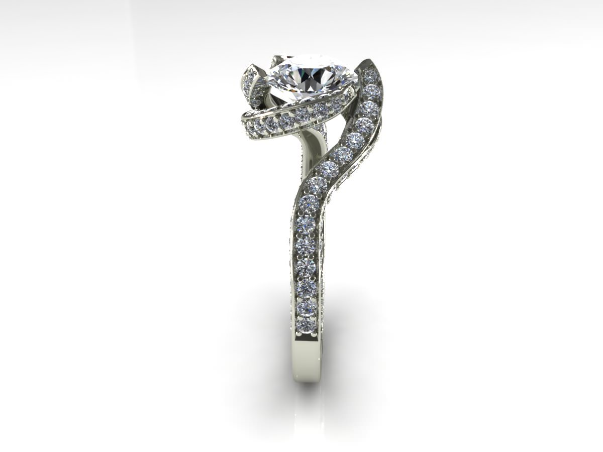 Diamond Ring Creative D00104 3D print model_2