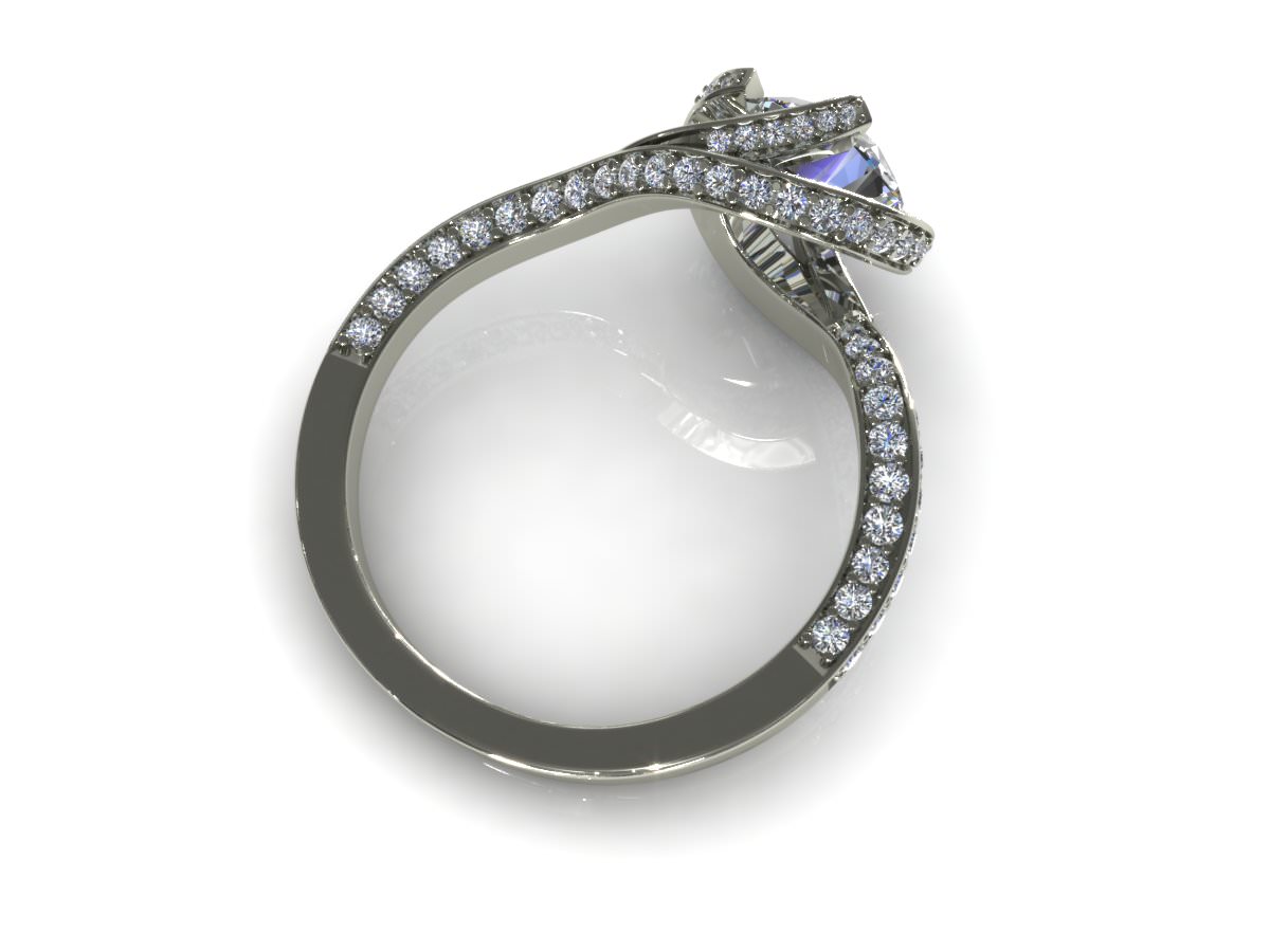 Diamond Ring Creative D00104 3D print model_1