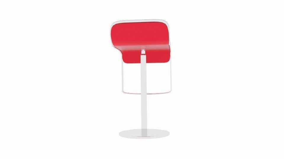 Bar Lounge Stool Low-poly 3D model_5