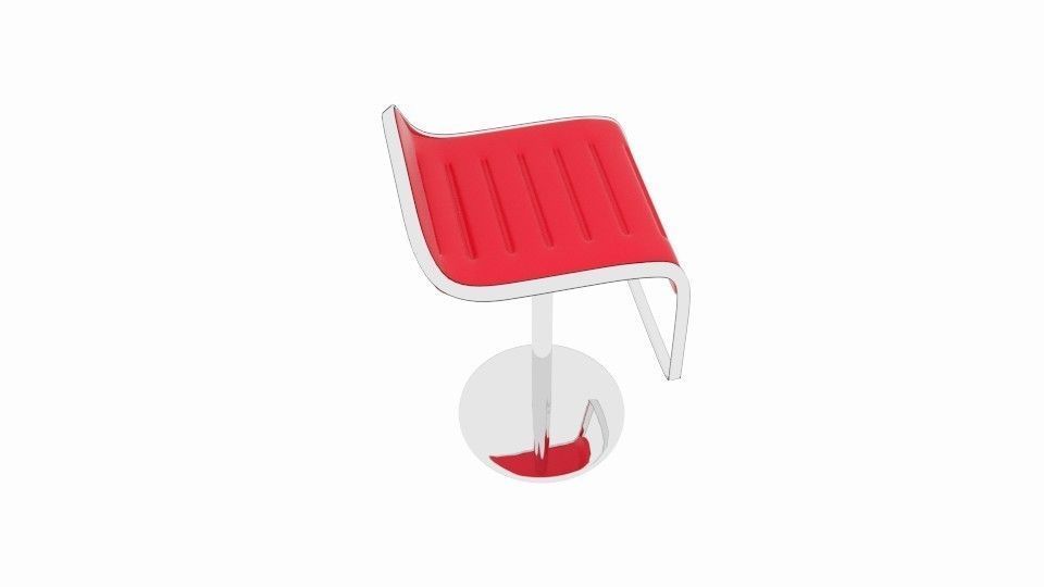 Bar Lounge Stool Low-poly 3D model_3