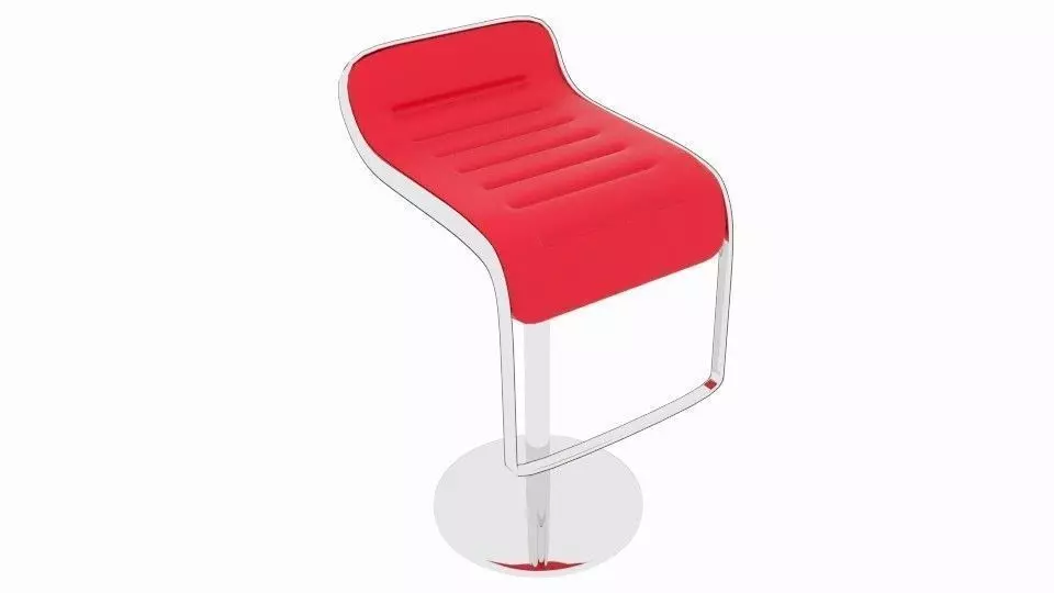 Bar Lounge Stool Low-poly 3D model_0