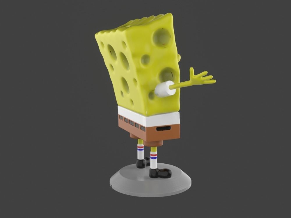 Spongebob Happy sculpture 3D print 3D print model_4