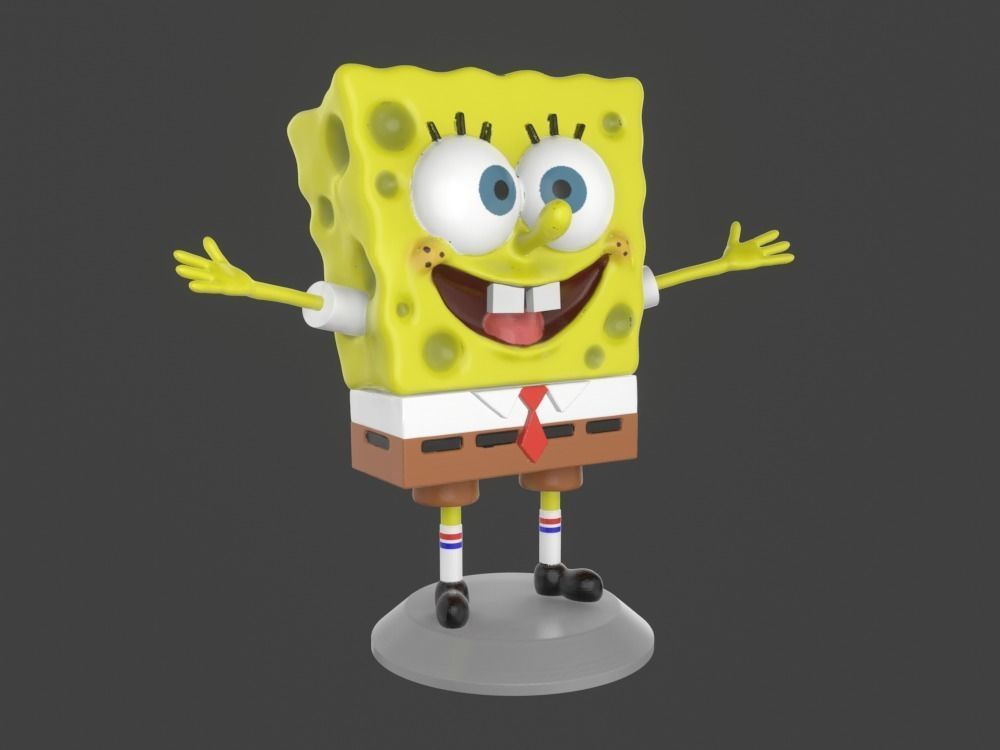 Spongebob Happy sculpture 3D print 3D print model_2