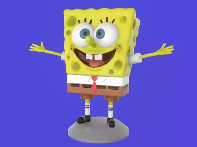 Spongebob Happy sculpture 3D print 3D print model