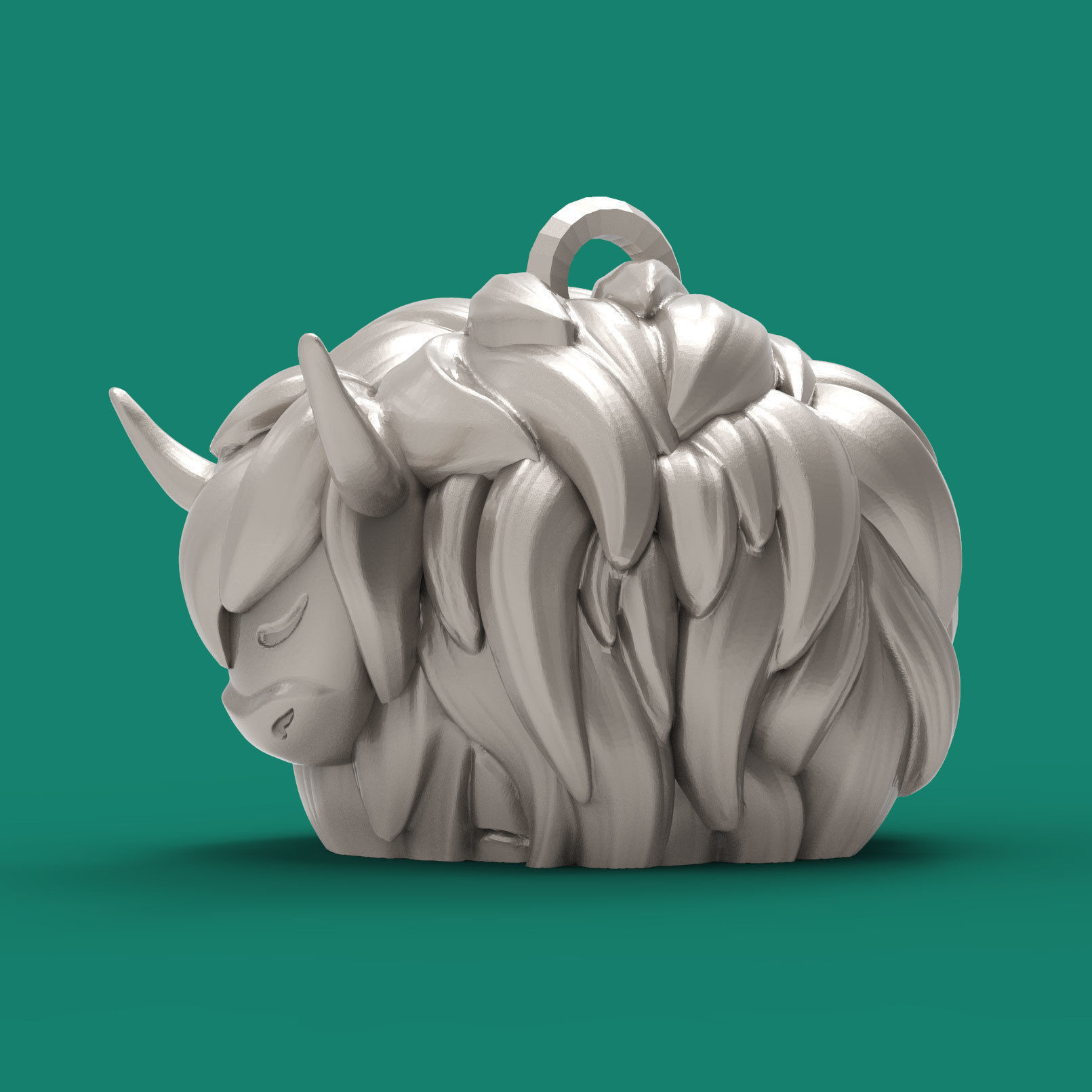 Bull ornament for Christmas tree 3D print model_5