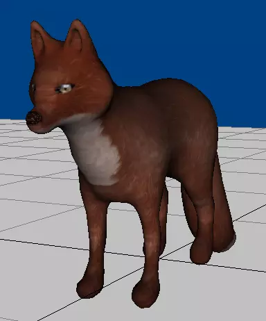 Handpainted Fox Low-poly 3D model_0