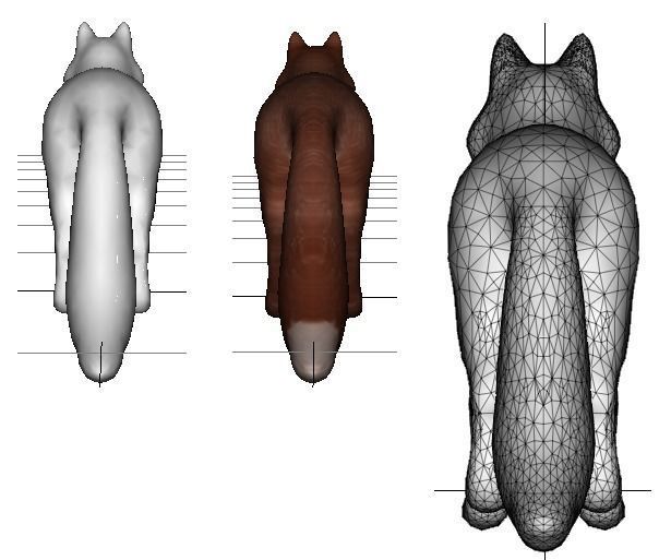 Handpainted Fox Low-poly 3D model_3