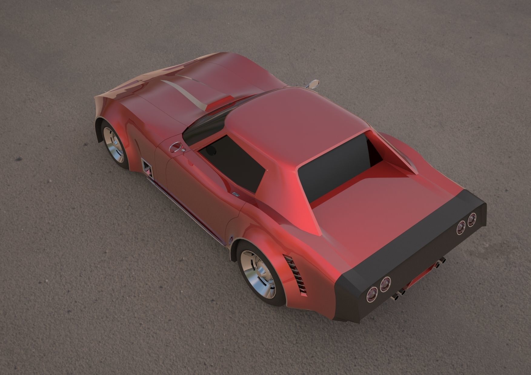 chevrolet corvette c3 concept 3D model_7