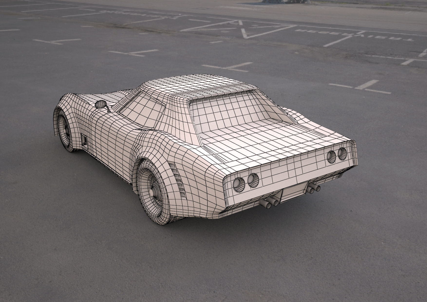 chevrolet corvette c3 concept 3D model_3