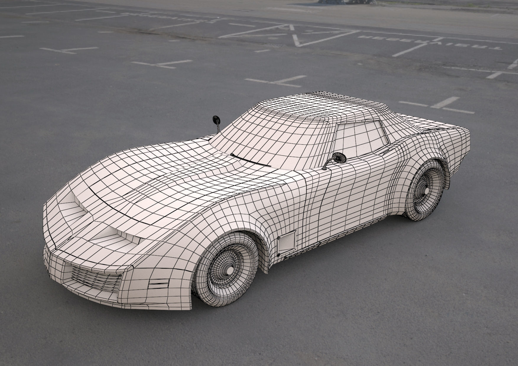 chevrolet corvette c3 concept 3D model_2