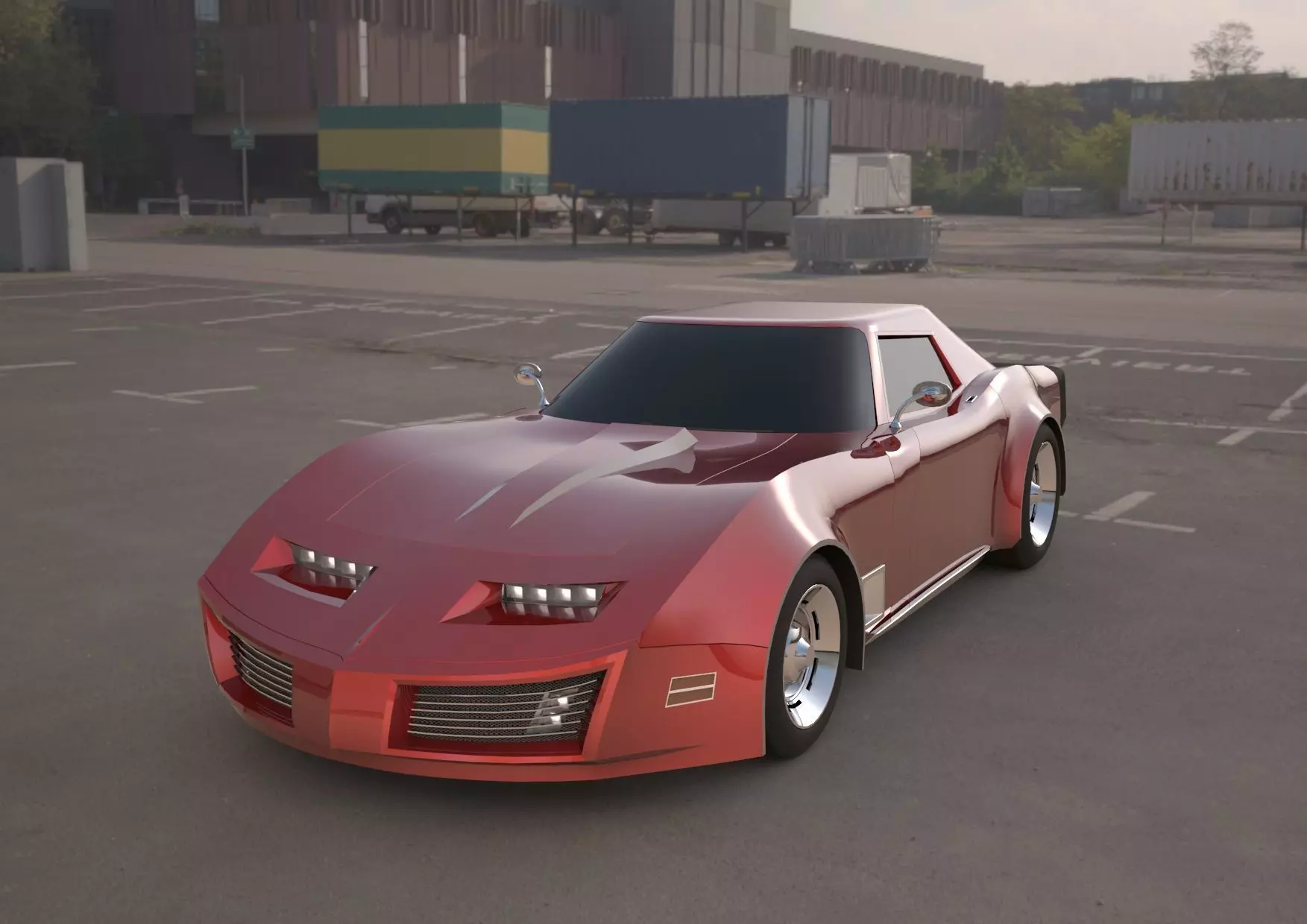 chevrolet corvette c3 concept 3D model_0