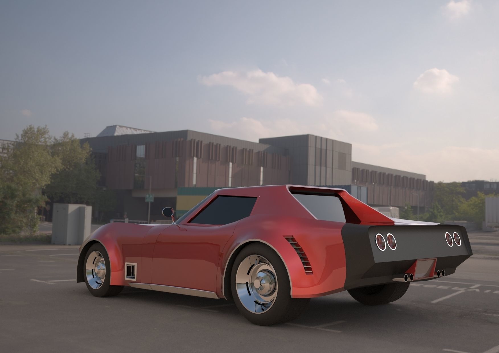 chevrolet corvette c3 concept 3D model_5