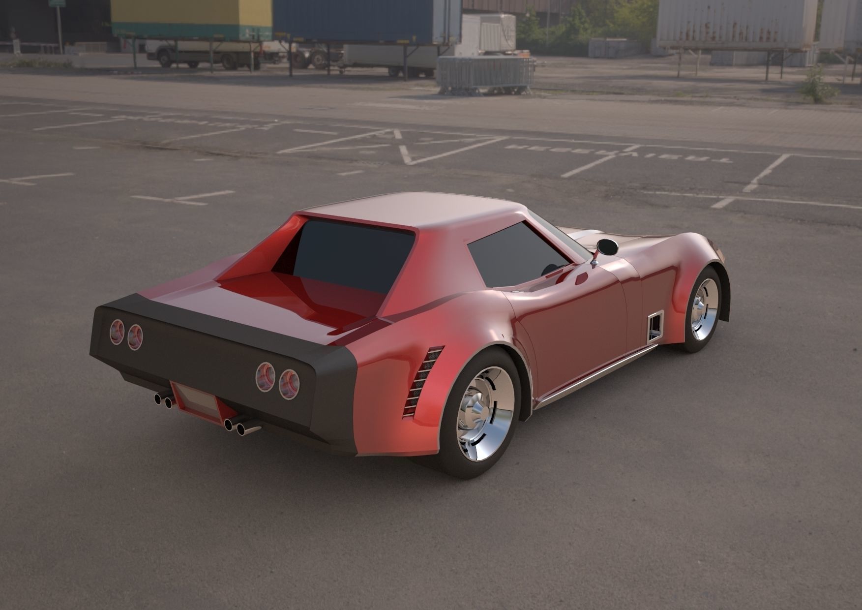 chevrolet corvette c3 concept 3D model_1