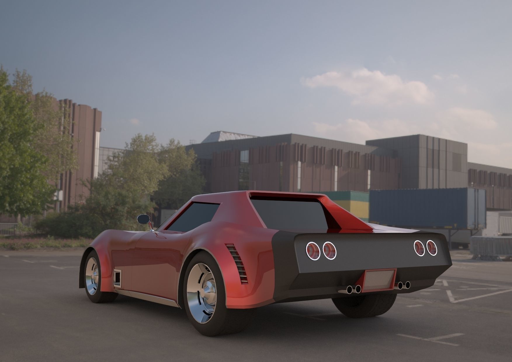 chevrolet corvette c3 concept 3D model_6