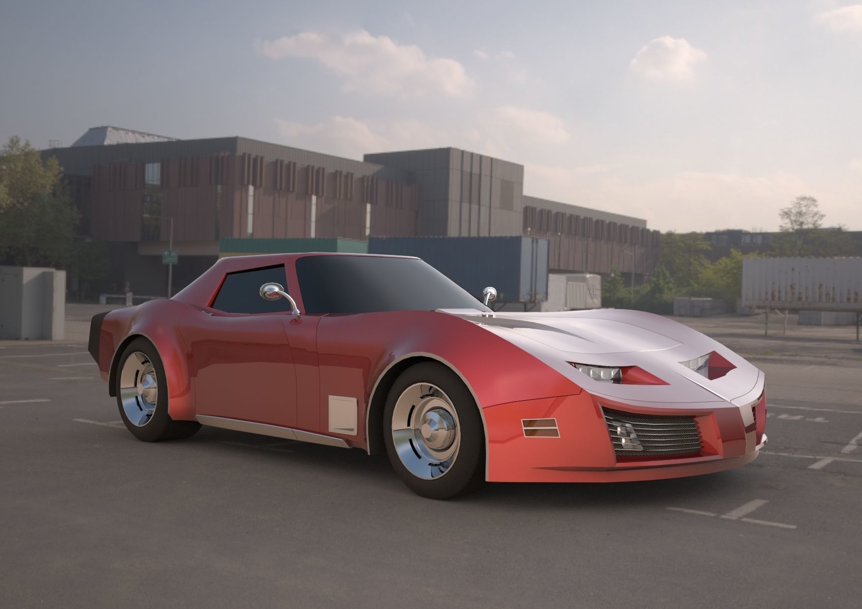 chevrolet corvette c3 concept 3D model_4