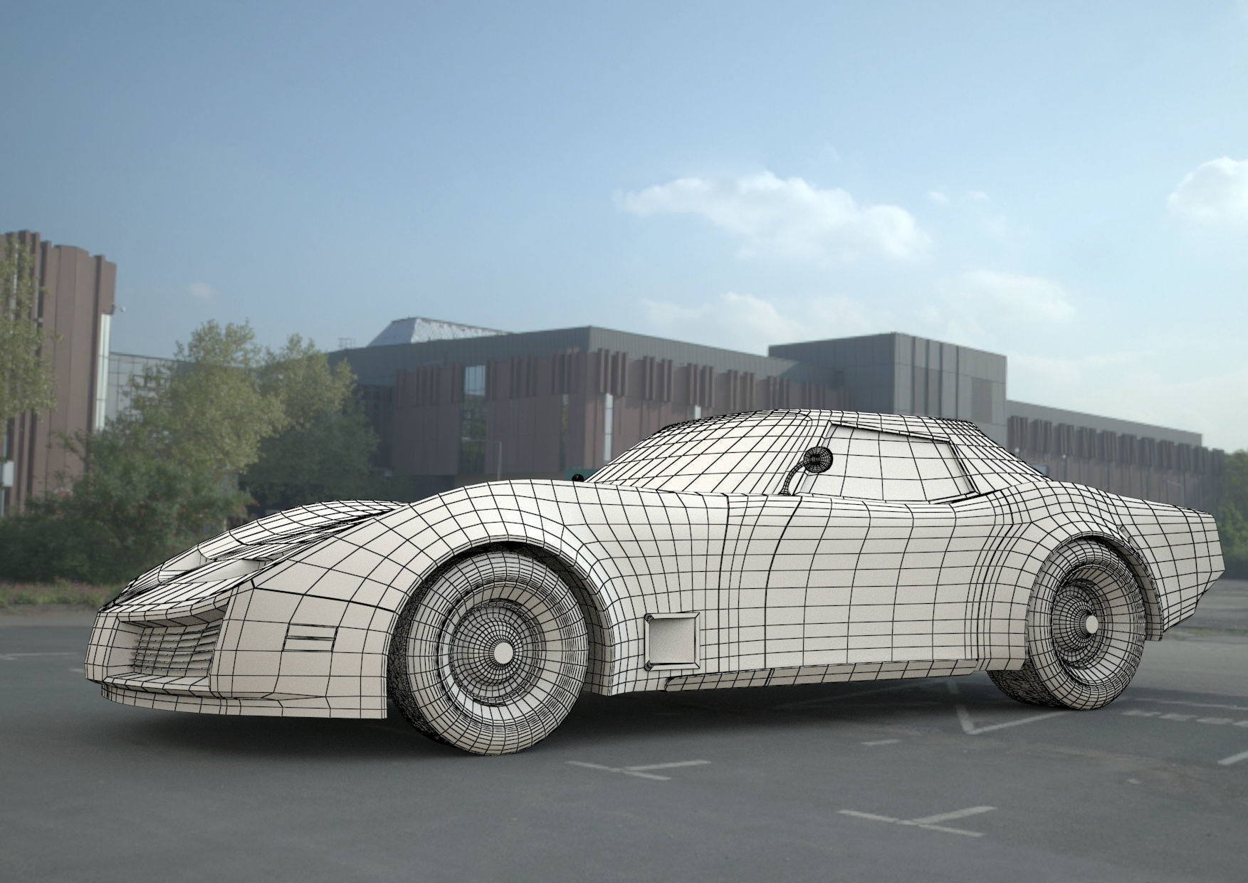 chevrolet corvette c3 concept 3D model_10