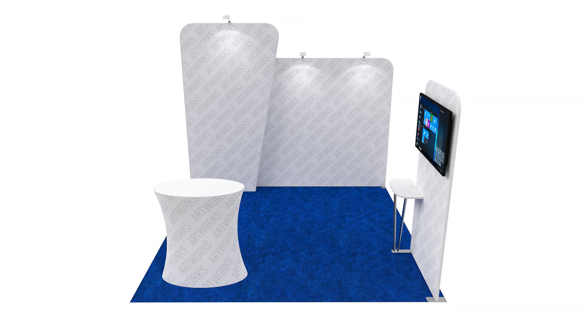 Exhibition booth 10x10ft 3DM018 3D model_4