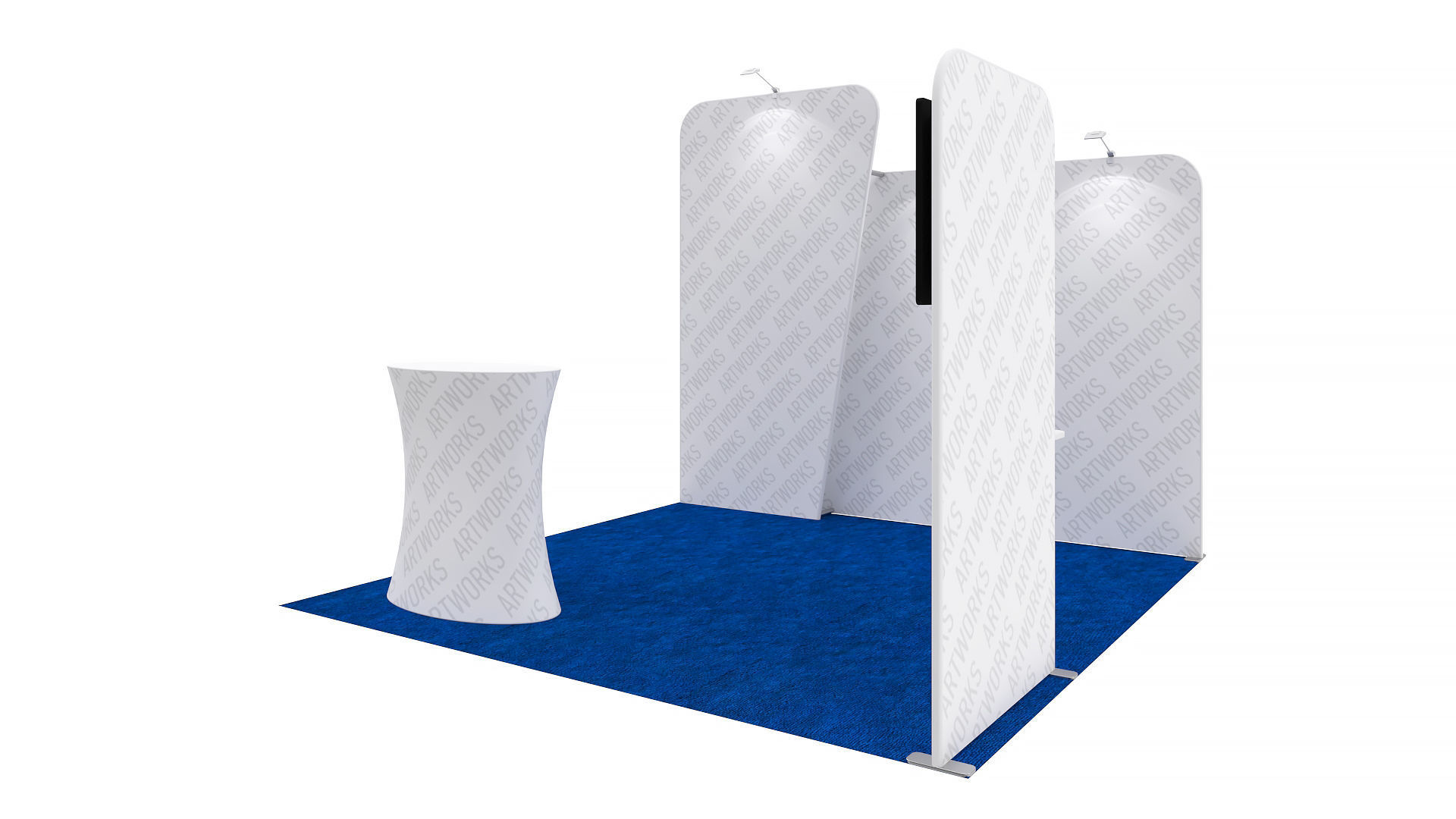Exhibition booth 10x10ft 3DM018 3D model_2
