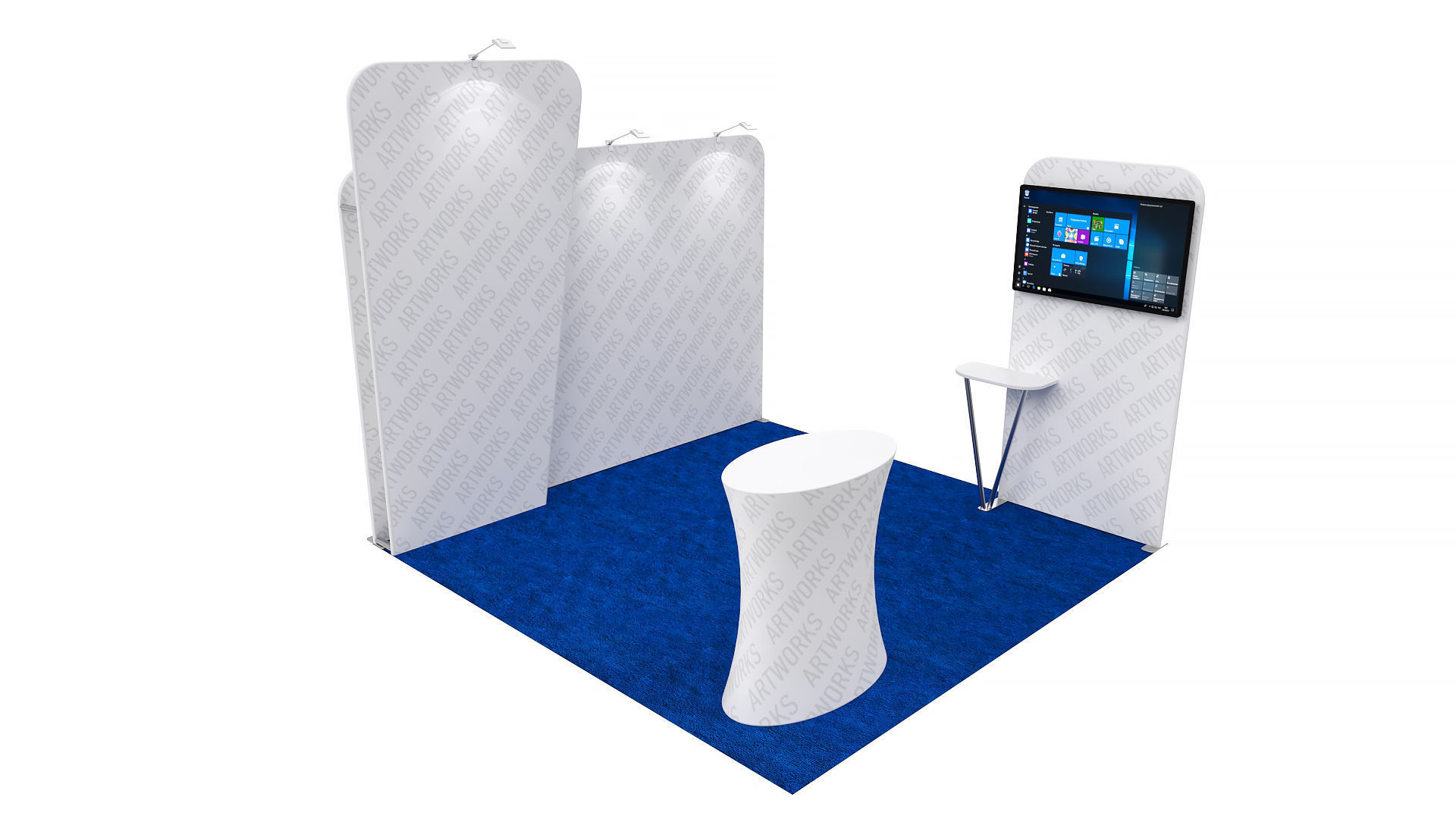 Exhibition booth 10x10ft 3DM018 3D model_3