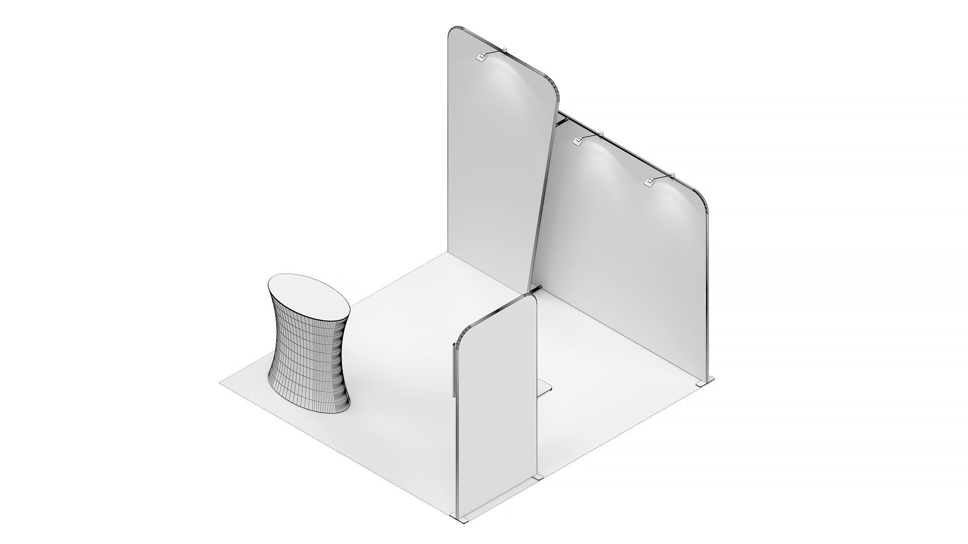 Exhibition booth 10x10ft 3DM018 3D model_8