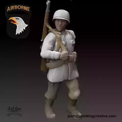US Infantryman- WW2- 101st Airborne 3D print model