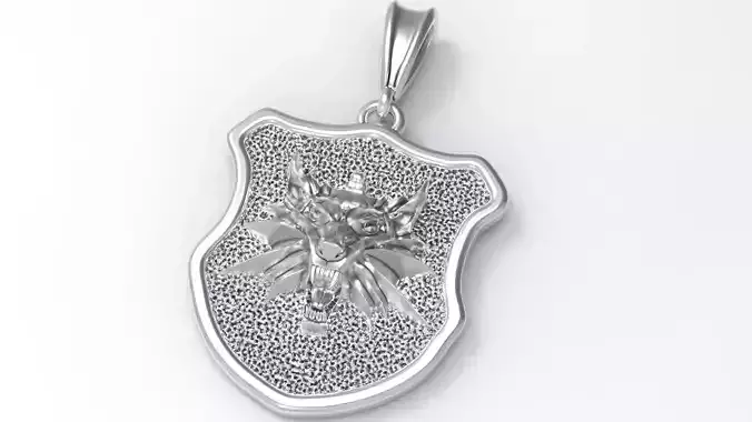 wolf pendant 3D print model