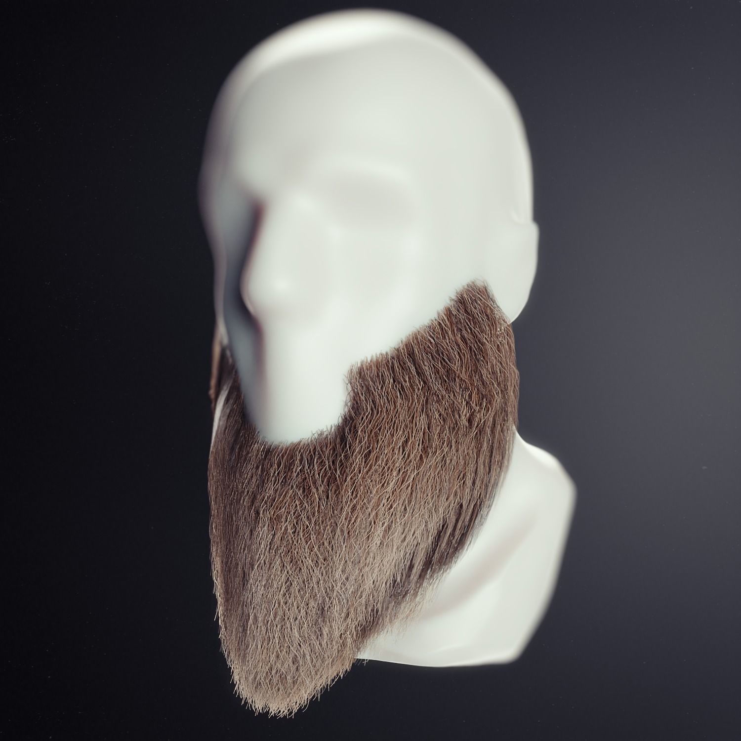 Beard Blender Low Poly 2 Low-poly 3D model