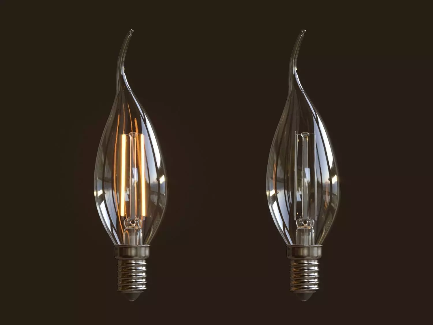 Candelabra Bulb 3D model_0
