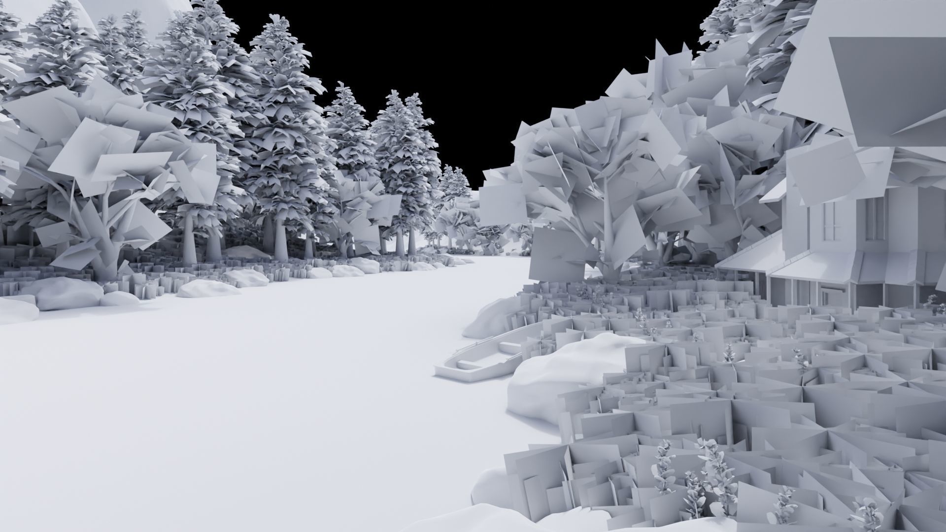 Valley Scene 3D model_8