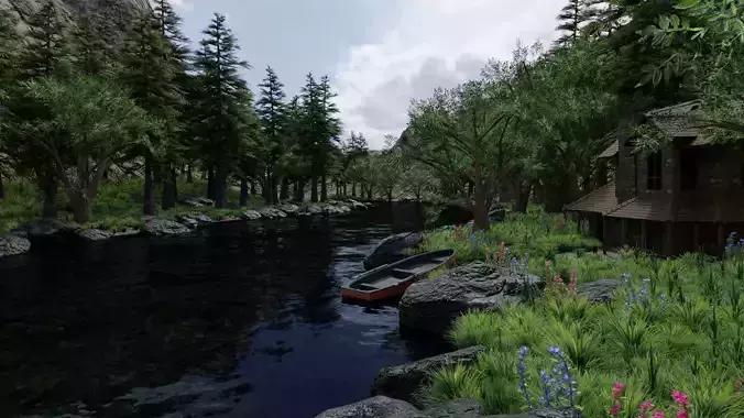 Valley Scene 3D model